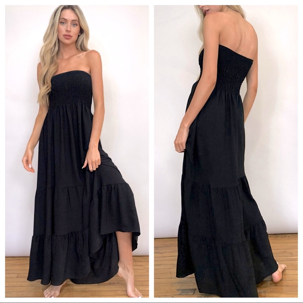 12 Boho Must have Off -Shoulder Tiered Maxi dress - Picture 2 of 5